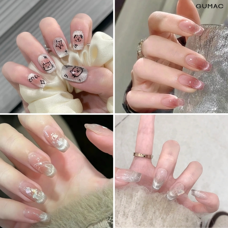 nhung mau mong tay ombre dap nhu mat meo