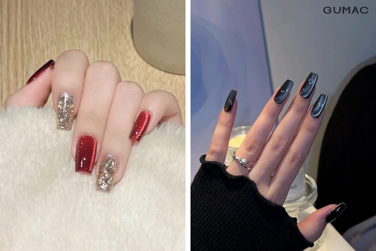 phong cach ca tinh cung mau mong tay mat meo