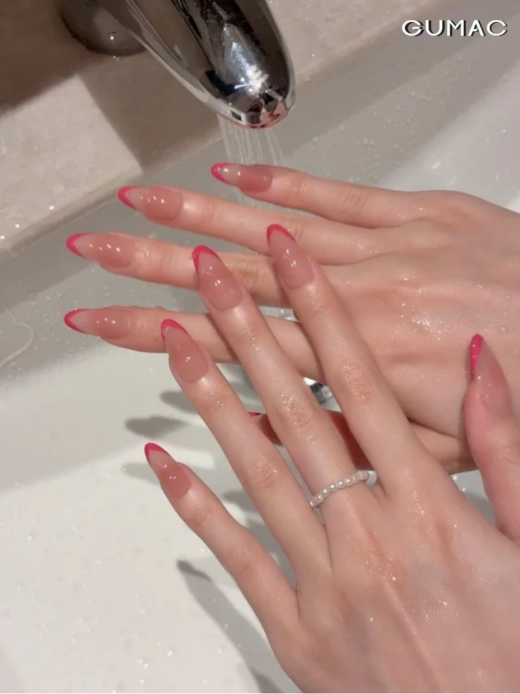 mau nail fen dau mong mau hong