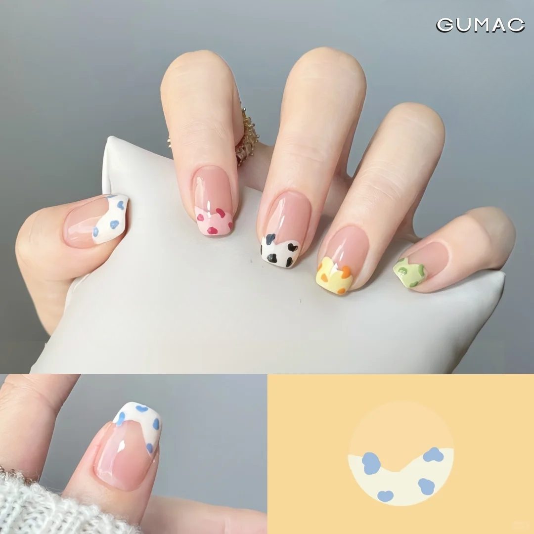 mau nail ke dau mong hoa tiet bo sua