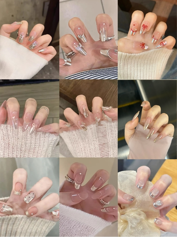 nail dau mong trang trang guong