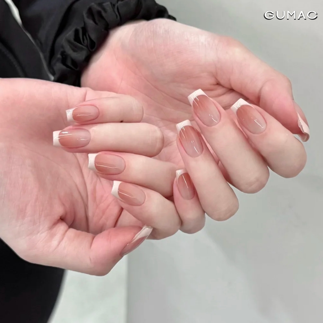 son nail dau mong trang ombre loang