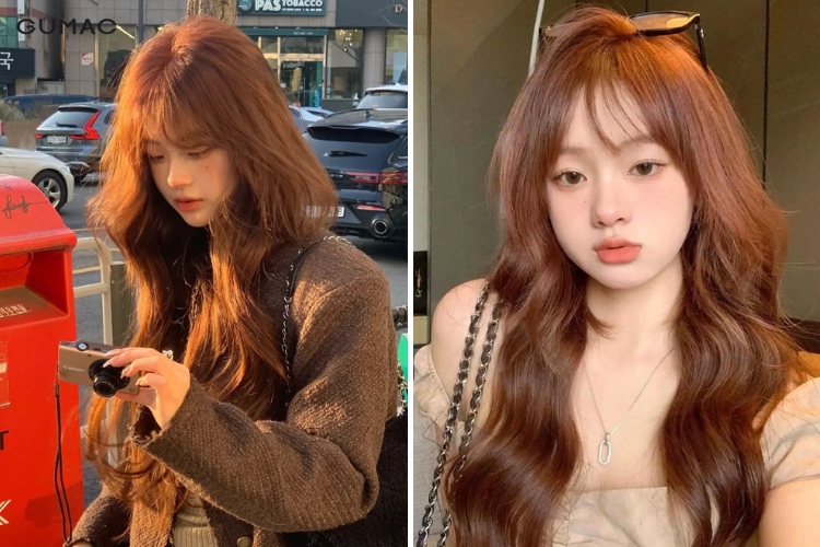 mau toc nu nau socola caramel