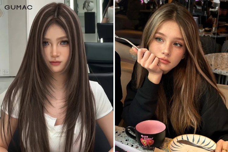 mau toc nu nau socola highlight