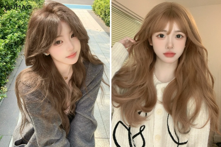 mau toc nu nau socola kem