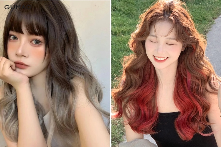 mau toc nu nau socola ket hop ombre