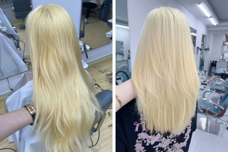 nhuom toc khong can tay phai mat bao lau 