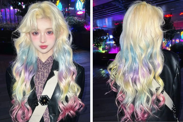 toc mau ombre khong can tay