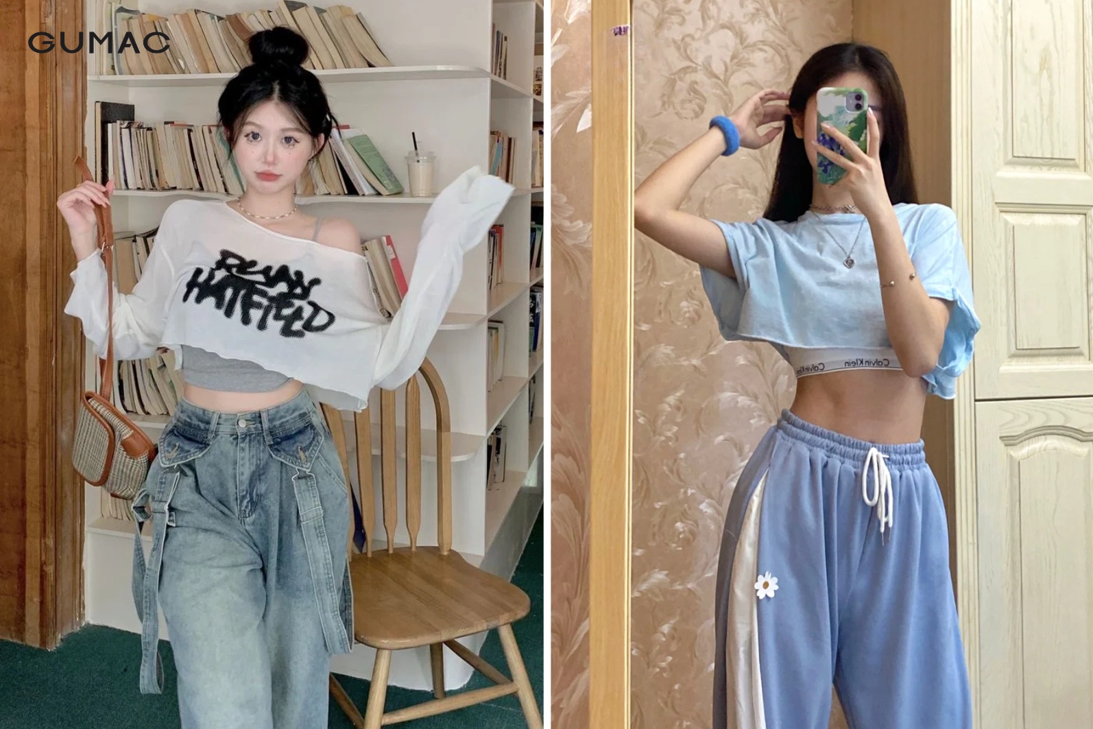 mix ao croptop form rong kem ao bra the thao