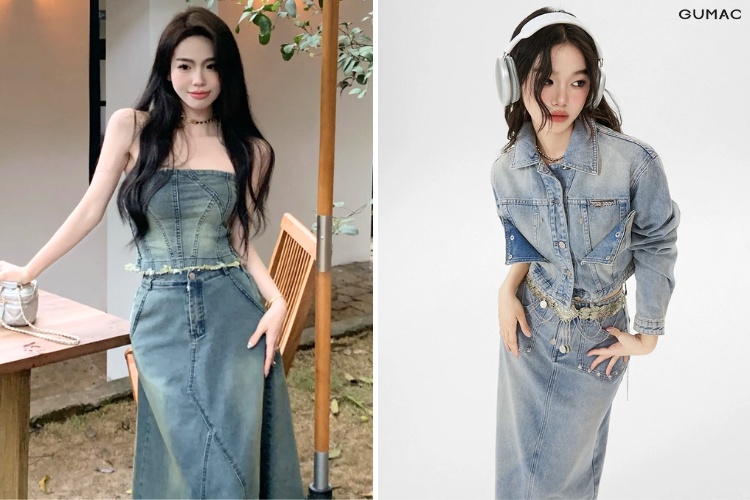 Phối đồ theo phong cách jean on jean