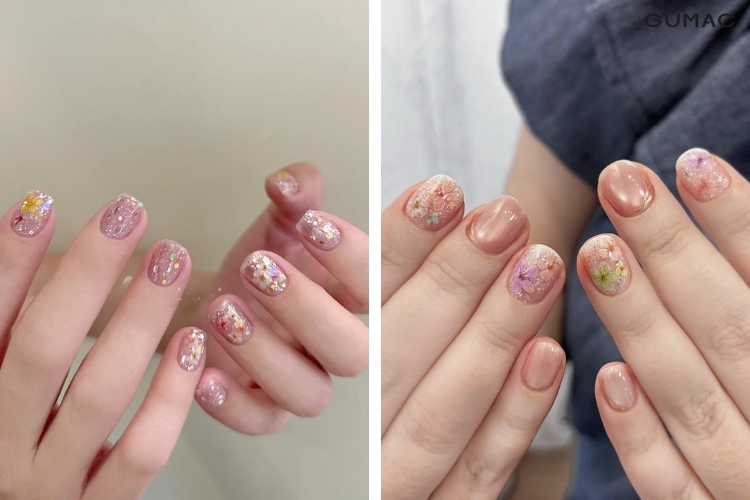 nail an hoa nghe thuat mix kim tuyen