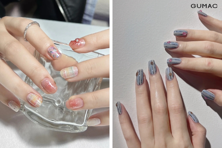 kieu nail ke soc tre trung