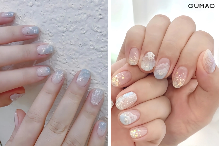 kieu nail ve hoa tiet bien noi