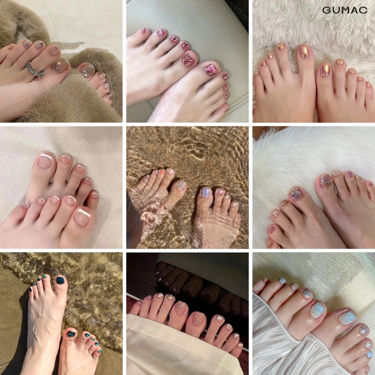 mot so kieu nail chan di choi bien