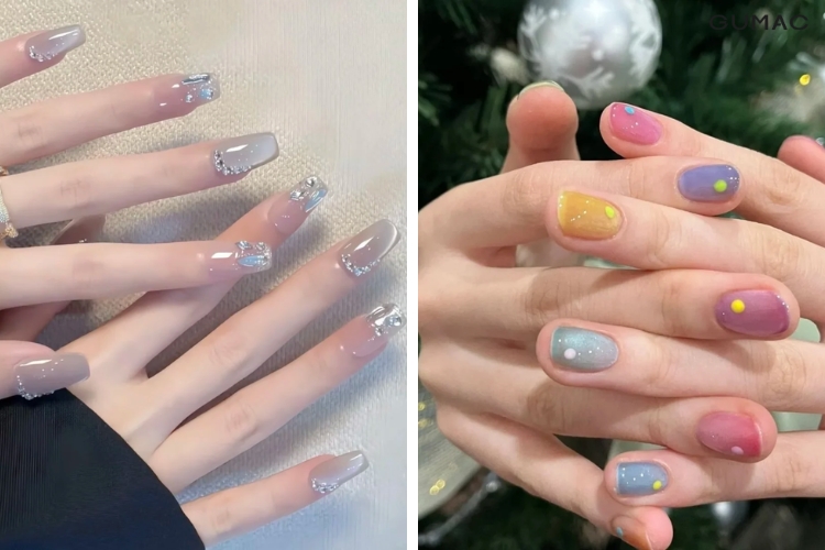 mau nail thach trong suot