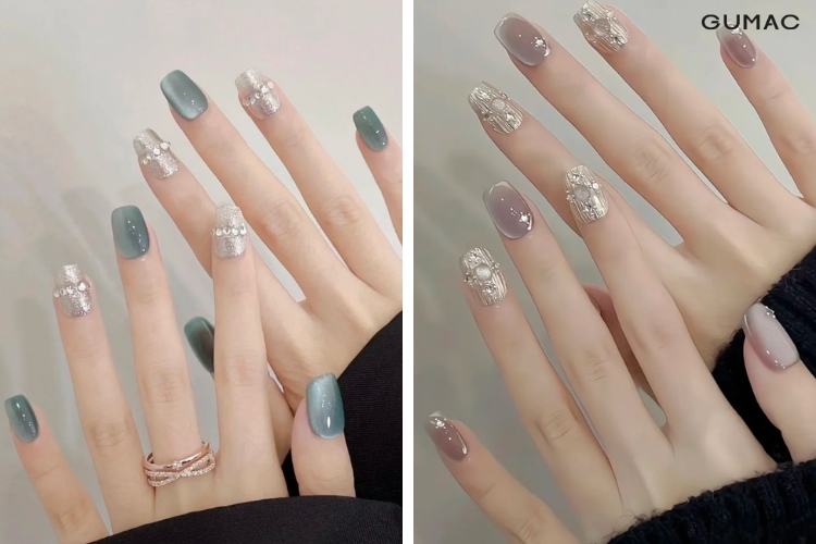 mau nail thach trong suot