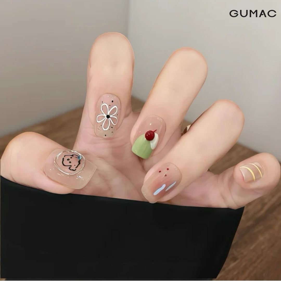 mau nail hoat hinh don gian hoa tiet hoa