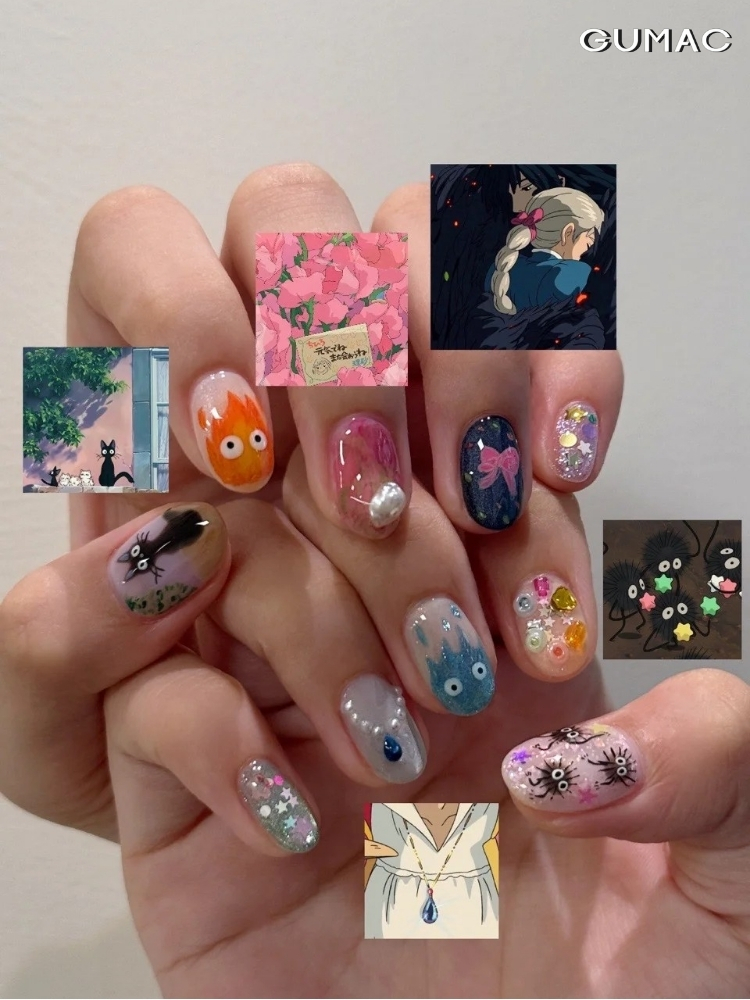 mau nail hoat hinh ghibli nghe thuat va day cam xuc