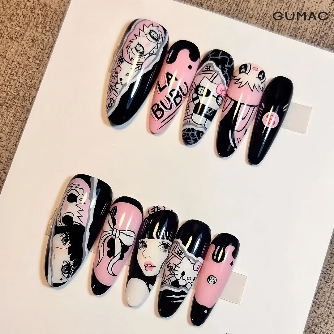 mau nail hoat hinh hello kitty