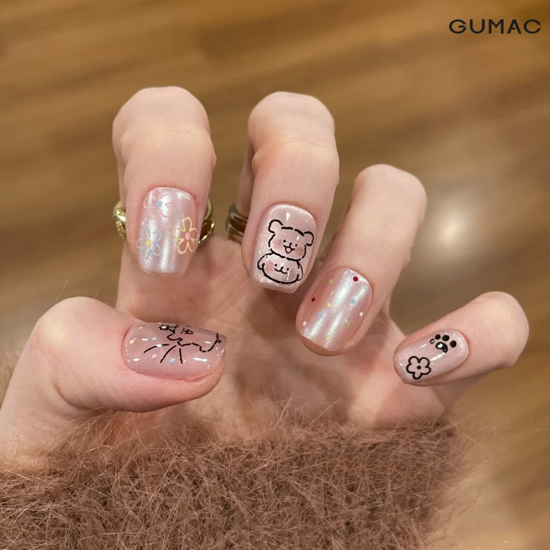 mau ve nail hoat hinh hoa tiet hoa