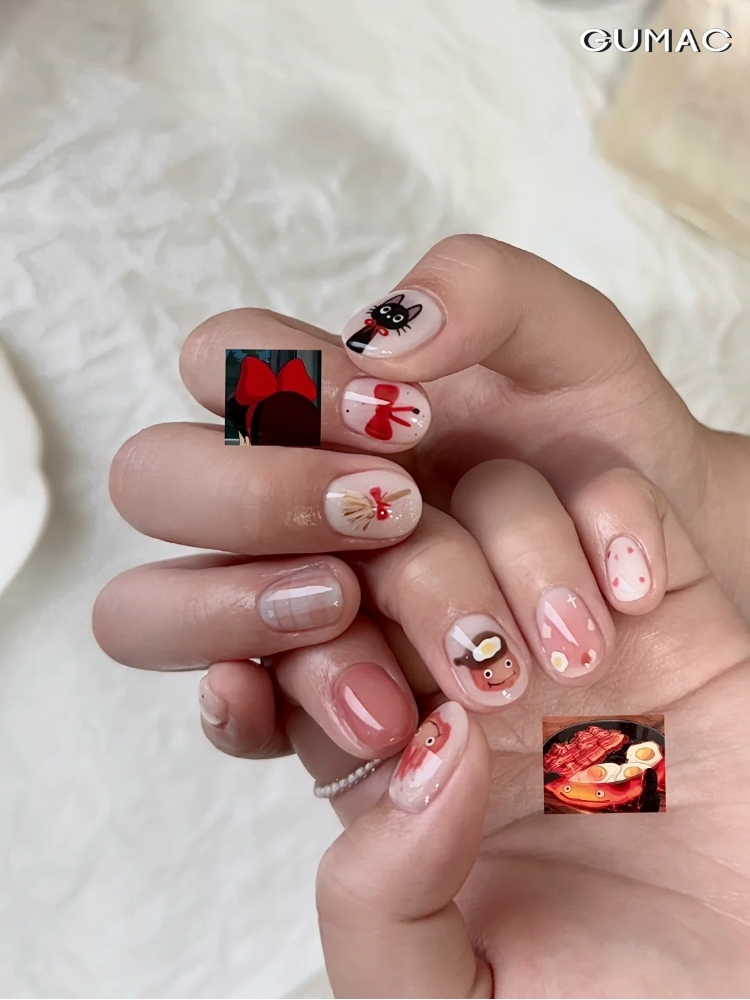 nail hoat hinh dang yeu ghibli