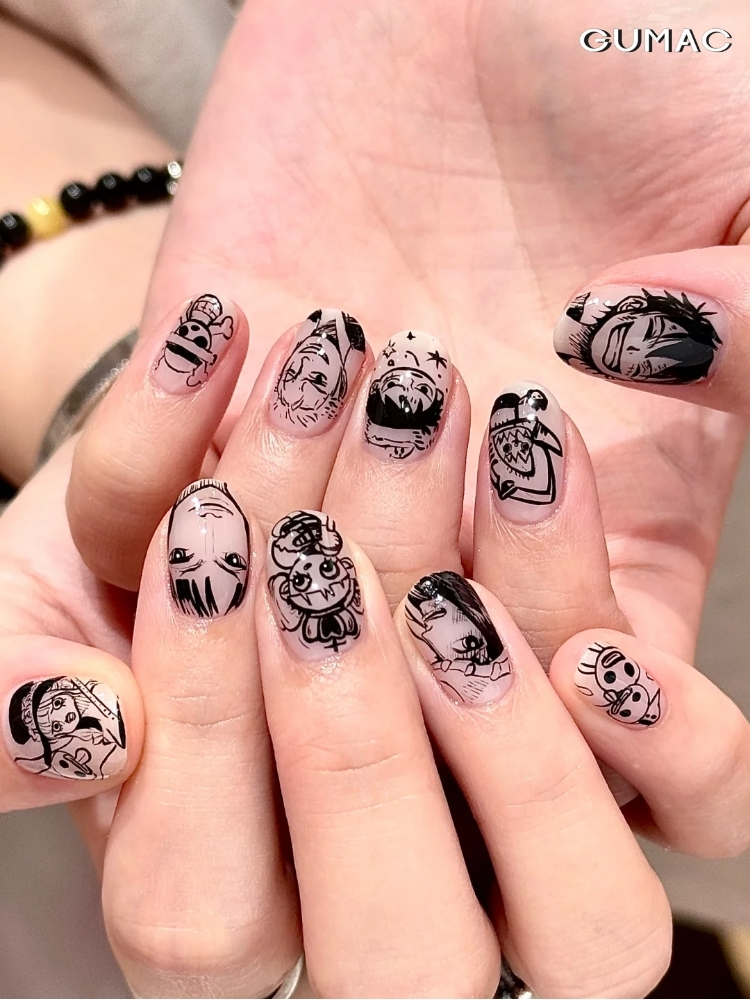 nail hoat hinh noi tieng one piece
