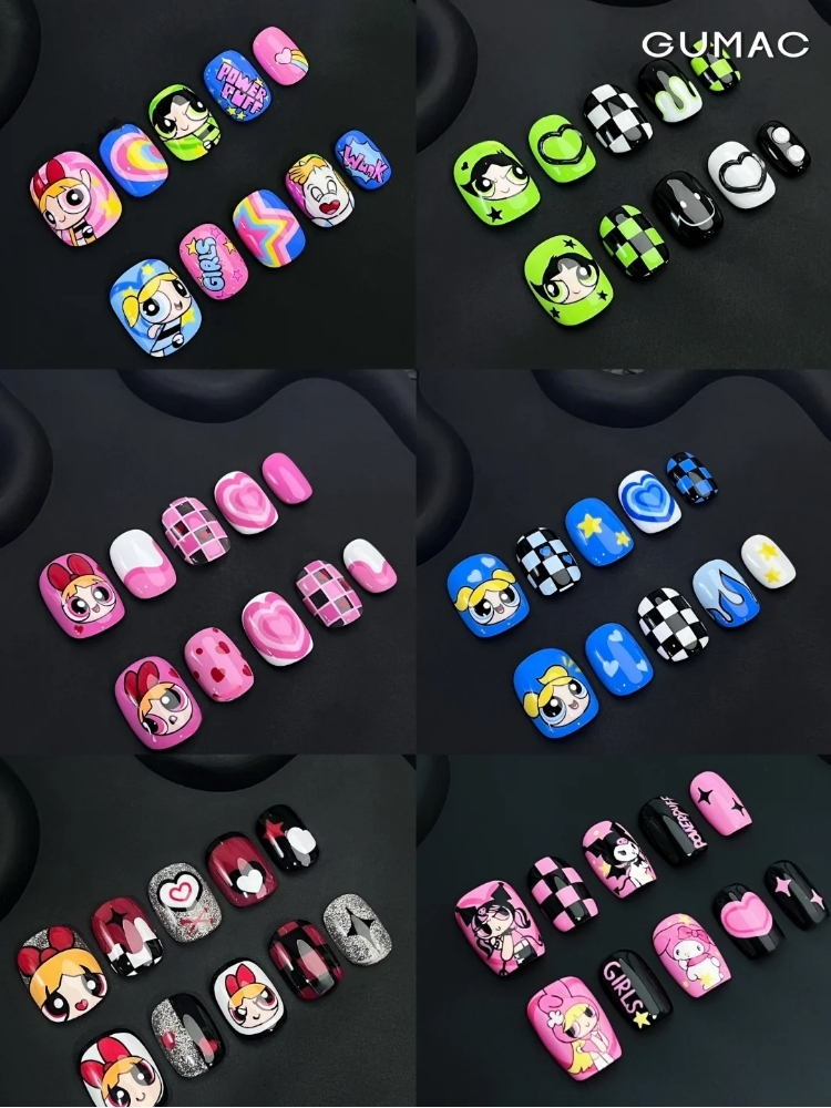 nail tay hoat hinh 3 co gai sieu nhan