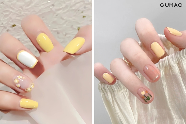 cac mau son nail vang tuoi an tuong