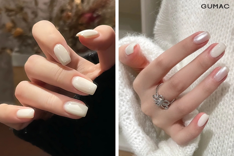 mau son nail tong mau off white thanh lich