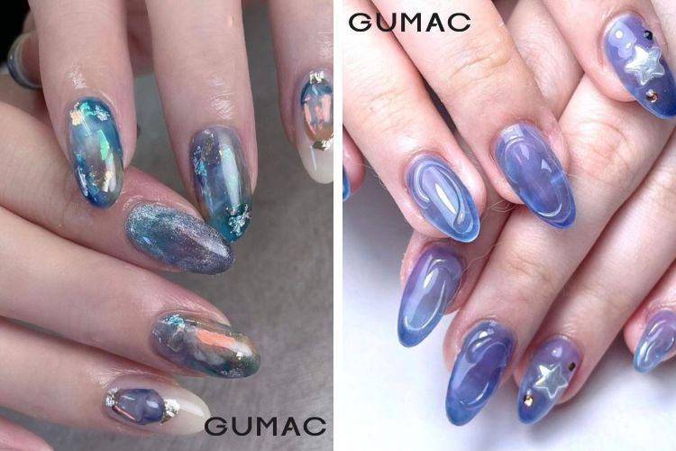 nail di bien trang guong hot trend