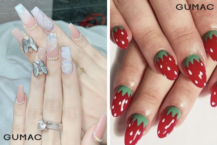 mau nail mua he di bien hoa tiet dep nhat