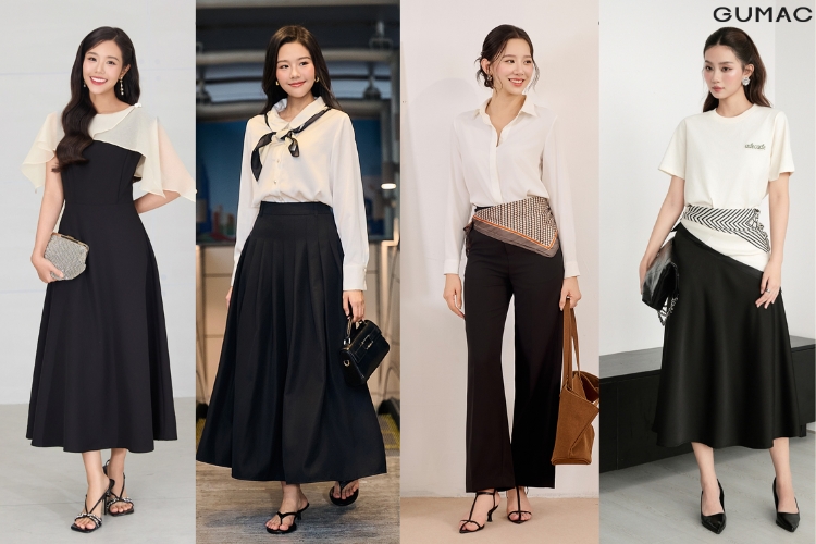 nguyen tac phoi mau quan ao trang den