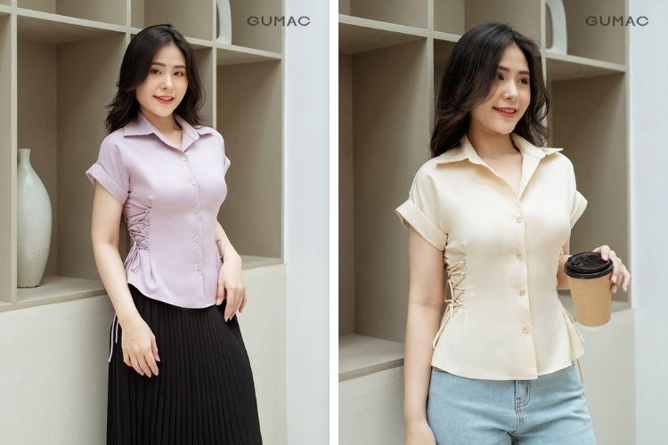Áo kiểu thắt eo cực xinh giúp tôn dáng cho các quý cô béo bụng