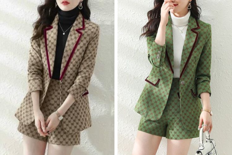 Áo cổ lọ mix cùng áo blaze dạ