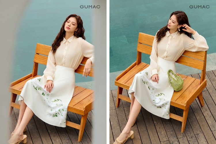 Chân váy họa tiết hoa lá đậm chất Sun Kissed