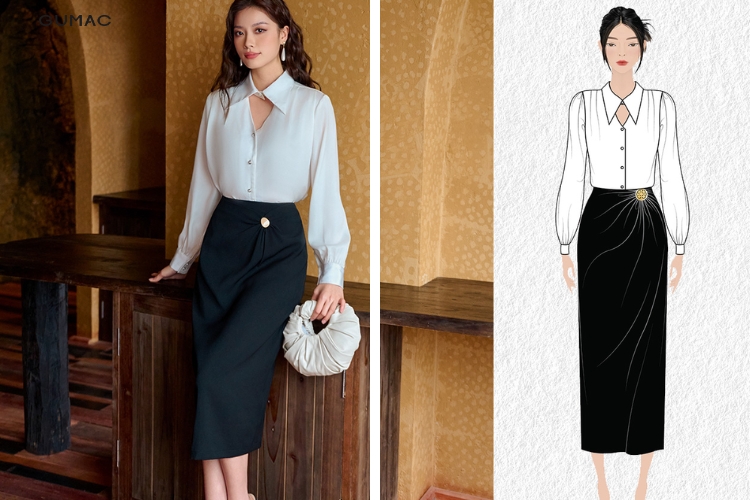 Thời thượng cùng chân váy midi trong bộ sưu tập Sun Kissed