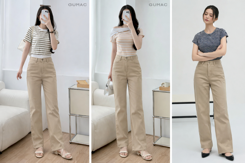 Kẻ sọc áo tạo hiệu ứng thị giác giúp vóc dáng cao cân đối