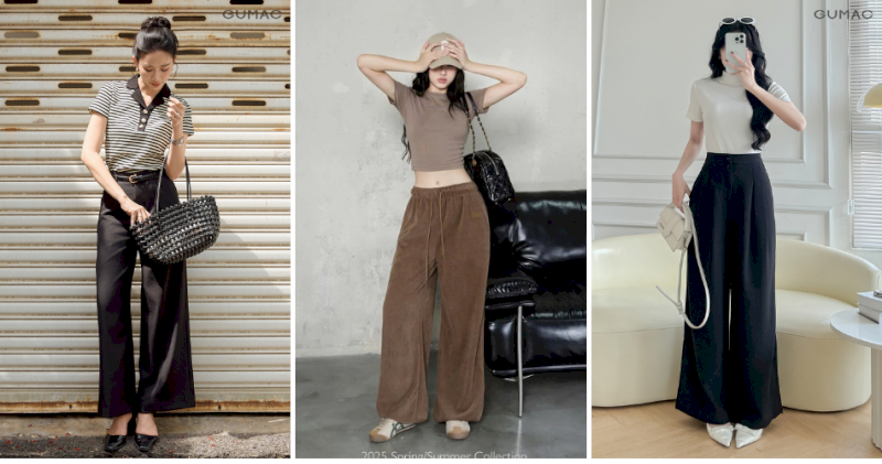 Tuyệt chiêu phối áo phông với quần ống rộng chỉ với vài item cơ bản.