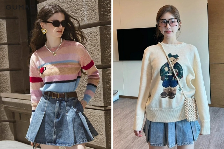 chân váy jean đi tiệc mùa thu đông