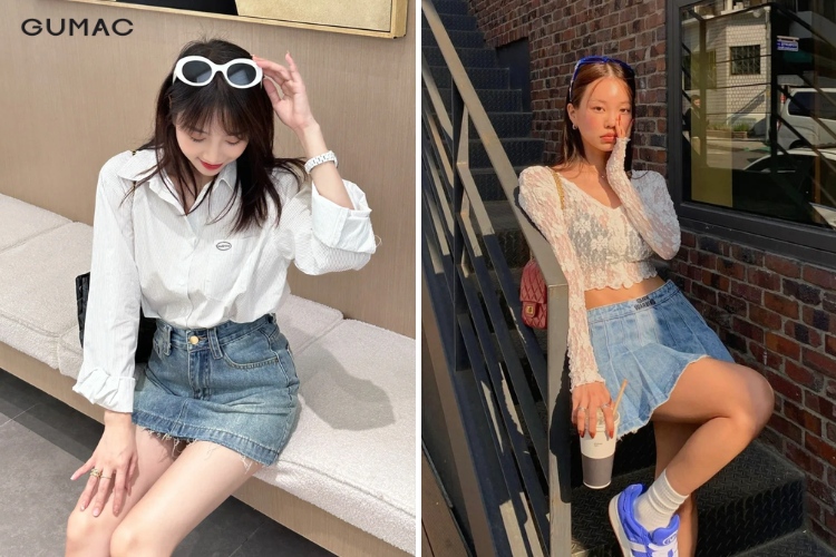 lưu ý khi diện váy jean đi tiệc