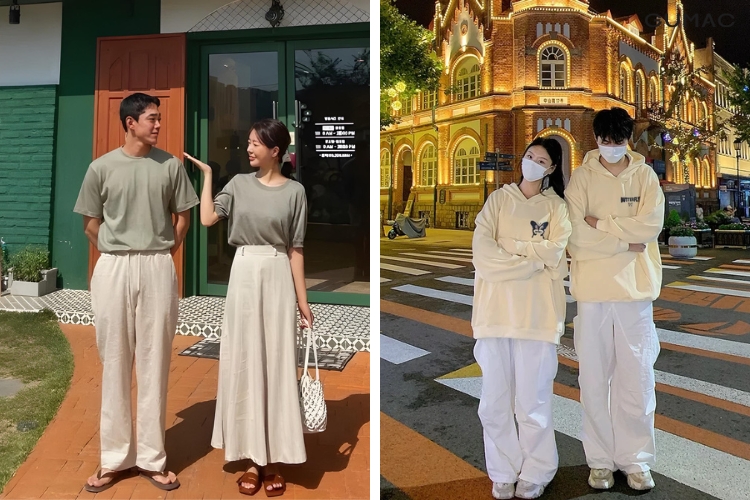 phối outfit cùng màu