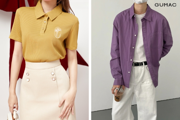 phối đồ couple với những màu đối xứng