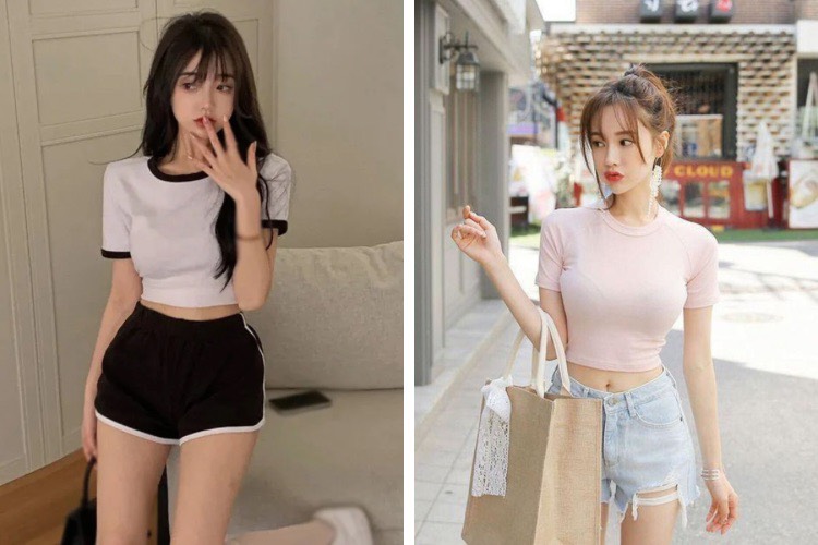 Mix đồ đi đánh bida - Áo croptop kết hợp quần short Mix đồ đi đánh bida - Áo croptop kết hợp quần short