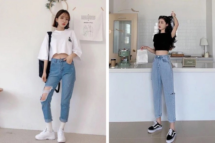 Mix đồ đi đánh bida - Áo croptop phối quần jean Mix đồ đi đánh bida - Áo croptop phối quần jean