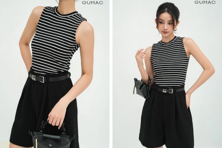 Trang phục đi đánh bida - Áo tanktop mix quần short Trang phục đi đánh bida - Áo tanktop mix quần short