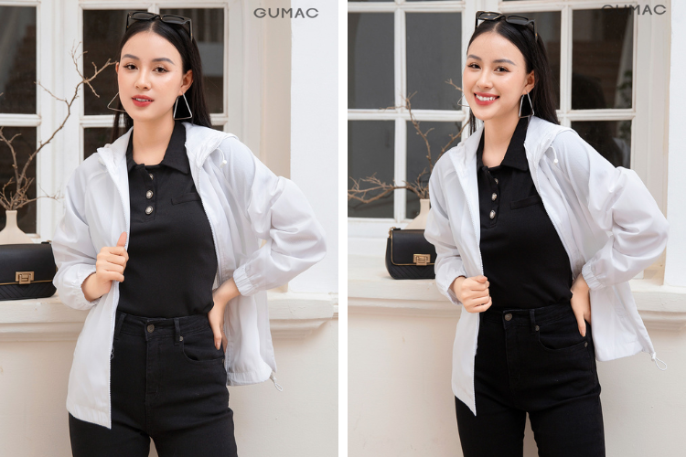 Kết hợp áo khoác với quần jean