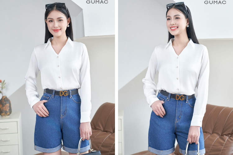 Áo Sơ Mi Với Quần Short
