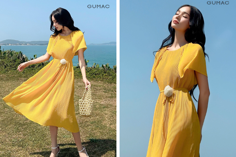 Đầm Suông Dập Ly Dễ Thương