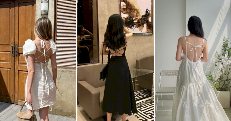 Đầm đan dây hở lưng tinh tế tạo vẻ sang trọng nổi bật hè