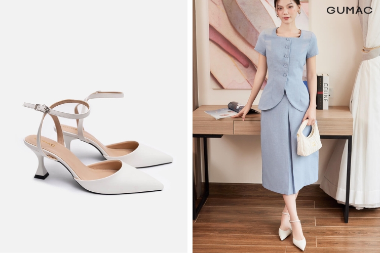 Giày cao gót mix outfit sang trọng
